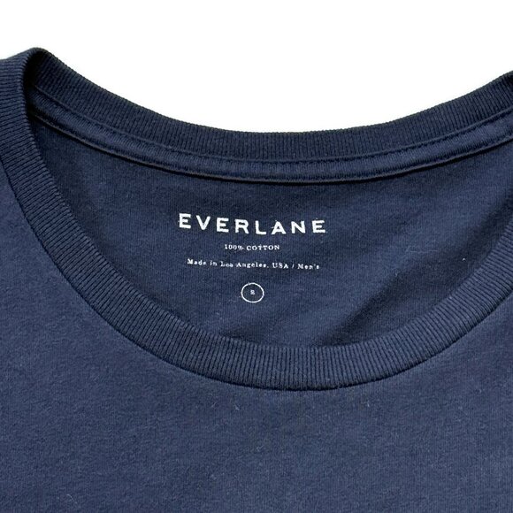 Everlane T-Shirt‎ Mens Small Blue Cotton Crewneck USA Made Short Sleeve - Picture 2 of 4